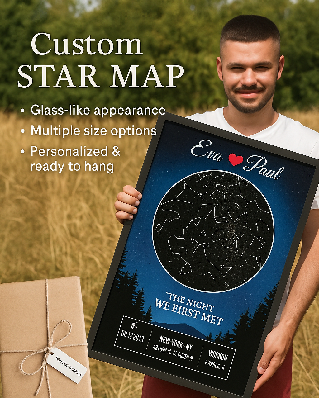 Custom Star Map – Personalized Constellation Wall Art for your unique story